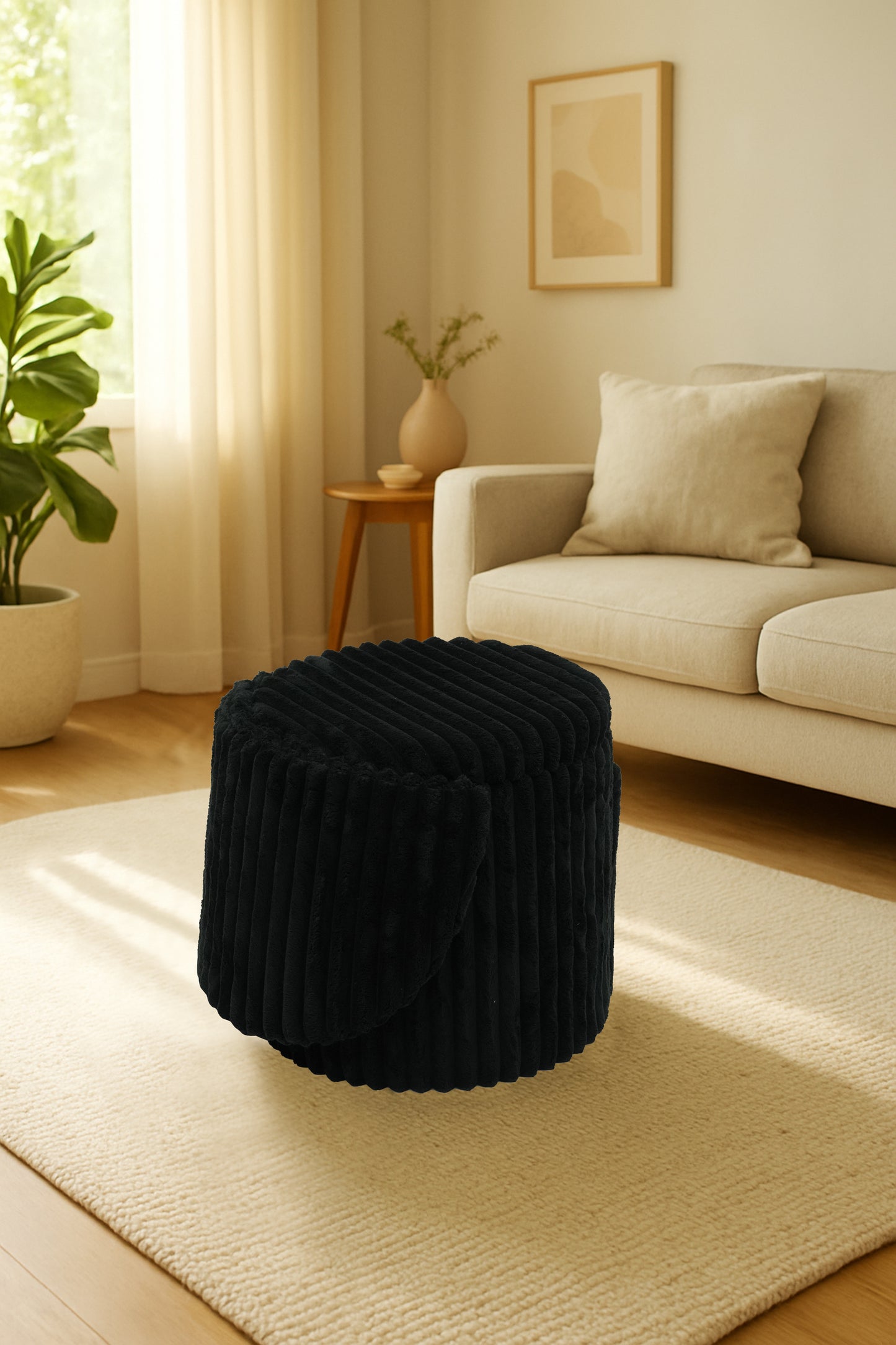 3 In 1 Harp Ottoman Storage Stool Box