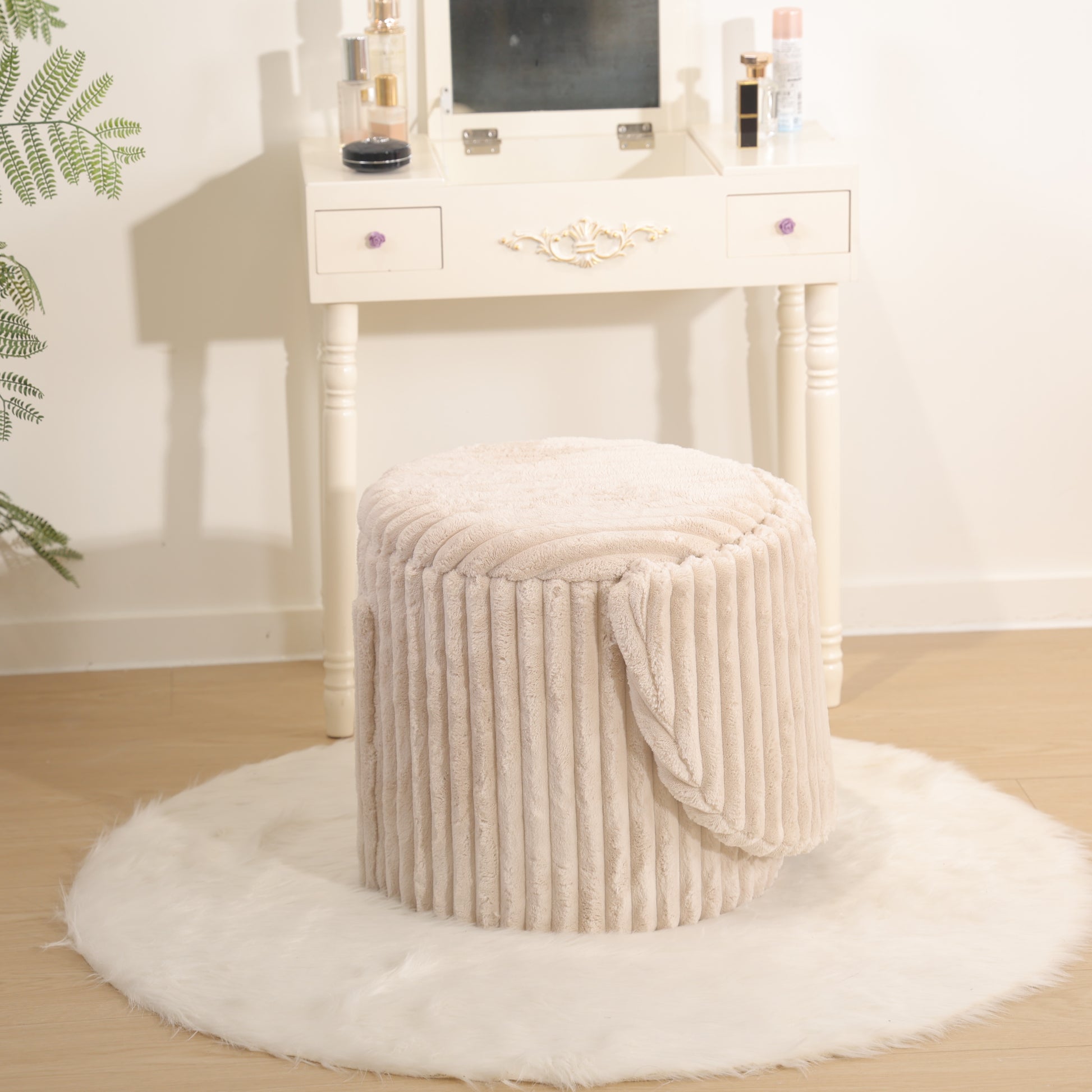 3 in 1 Harp Ottoman Storage Stool - Aircloud