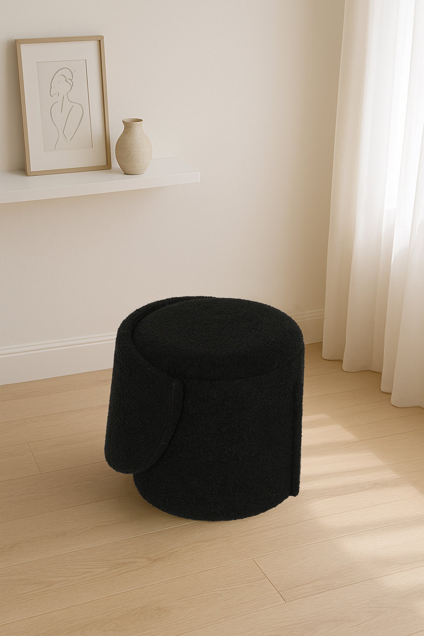 3 In 1 Harp Ottoman Storage Stool Box