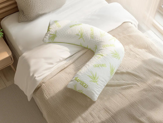 Pregnancy Bamboo Memory Foam V-Shaped Pillow