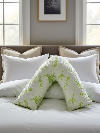 Pregnancy Bamboo Memory Foam V-Shaped Pillow - Aircloud