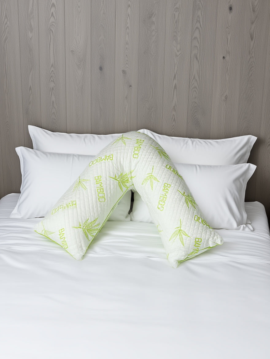 Pregnancy Bamboo Memory Foam V-Shaped Pillow - Aircloud